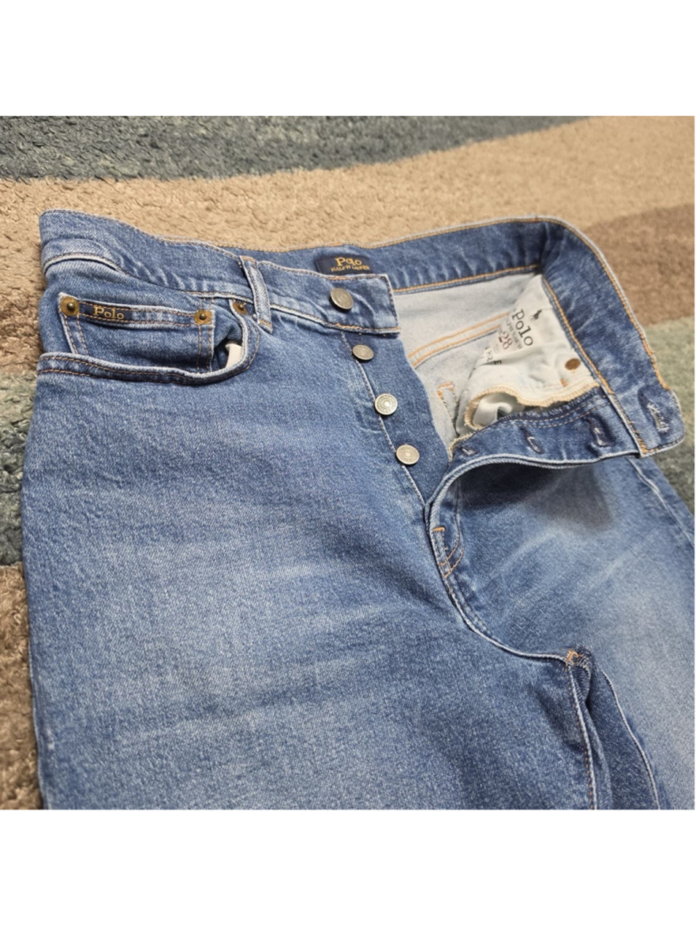 Polo Jeans Co Ralph Lauren Womens 10x32 Blue Denim Bootcut Jeans - Picture 3 of 11